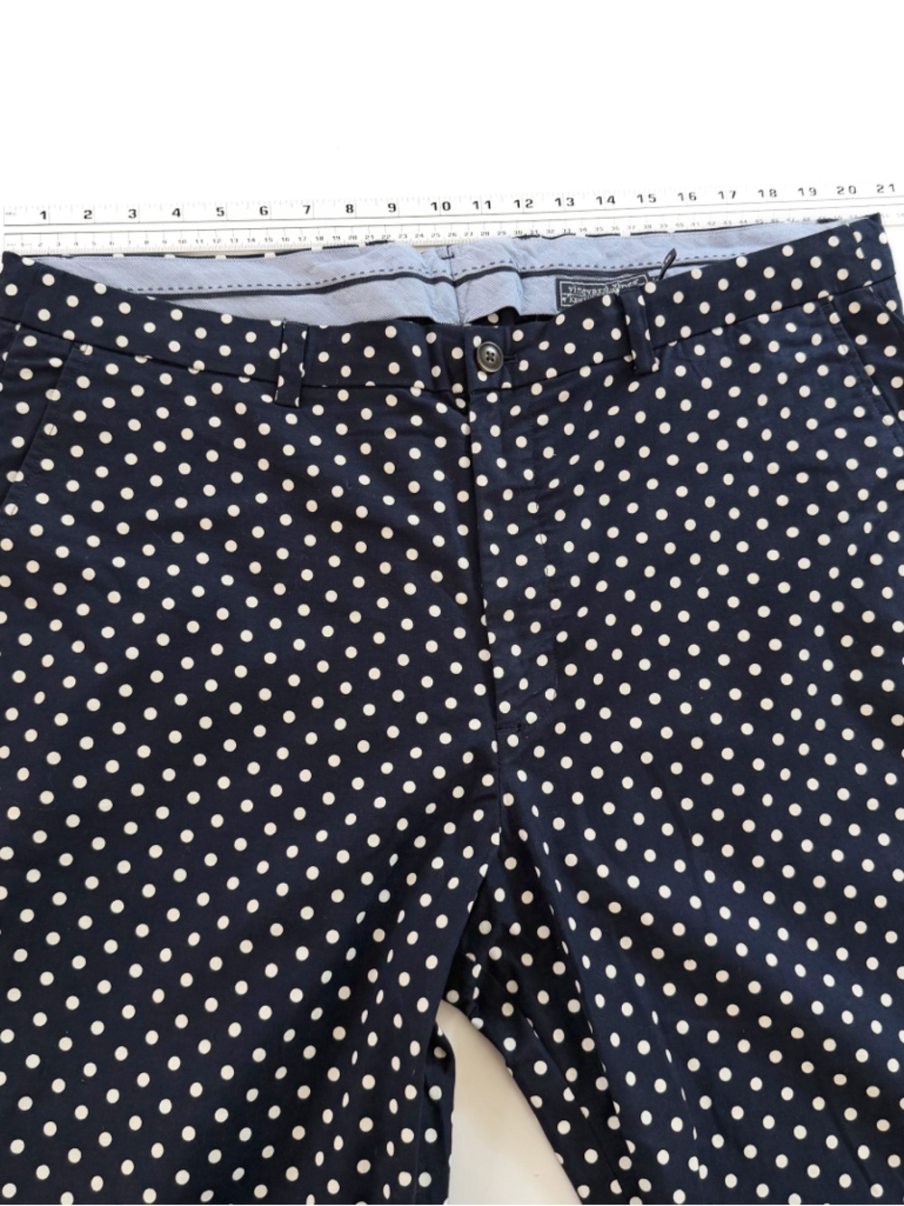 Vineyard Vines Pants Mens 40 x 30 Kentucky Derby Navy Polka Dot Chino Slacks - Picture 7 of 8